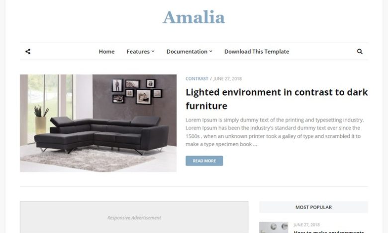 Amalia Beauty Blogger Template