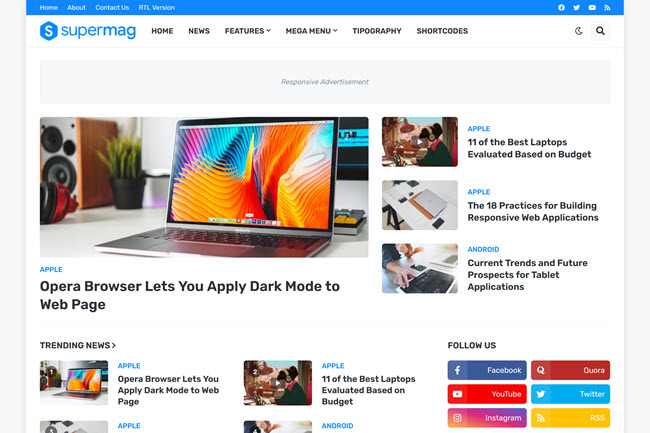 SuperMag - Responsive Magazine Blogger Template